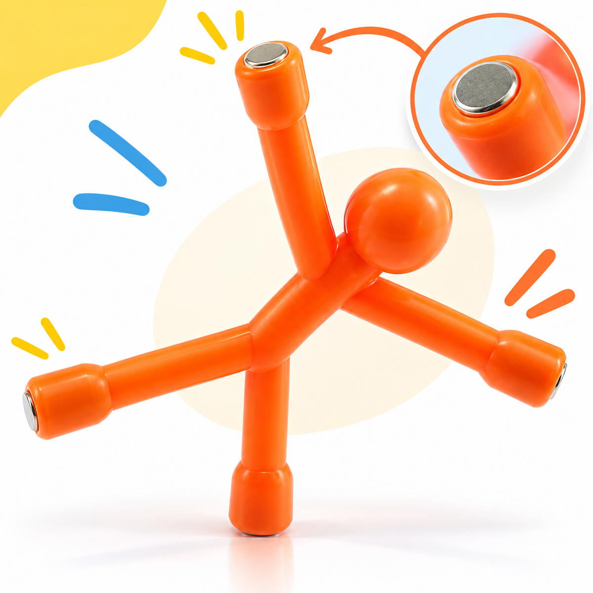 Set 10 Omuleți Magnetici Flexibili Q-Man