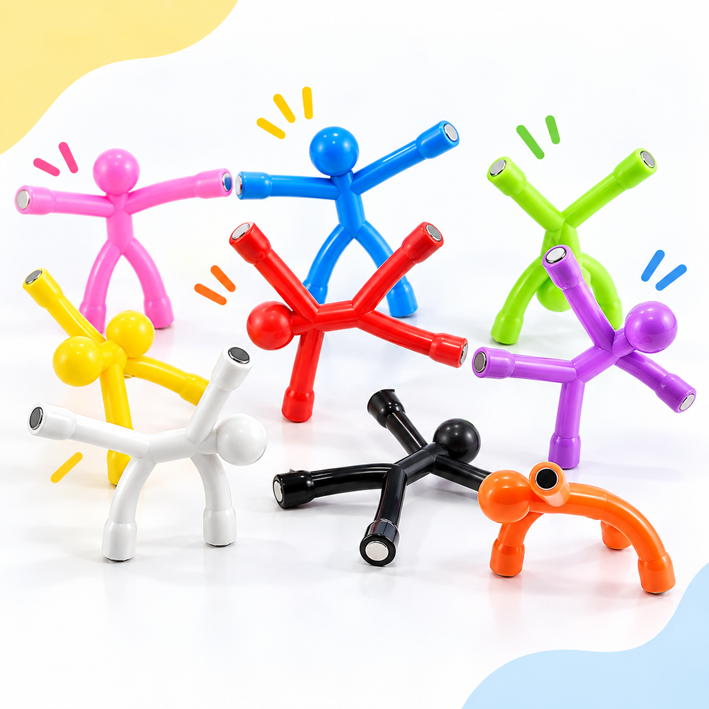 Set 10 Omuleți Magnetici Flexibili Q-Man