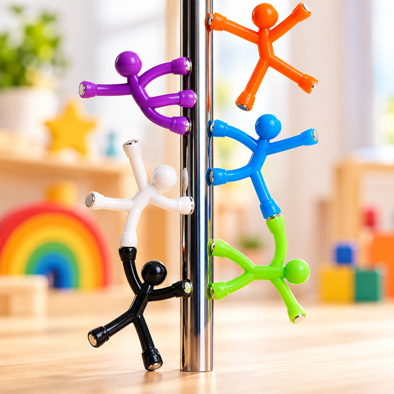 Set 10 Omuleți Magnetici Flexibili Q-Man