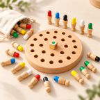 Joc de Memorie din Lemn pentru Toată Familia tip Montessori
