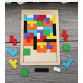 Puzzle Tetris din Lemn, Tip Montessori, 40 Piese